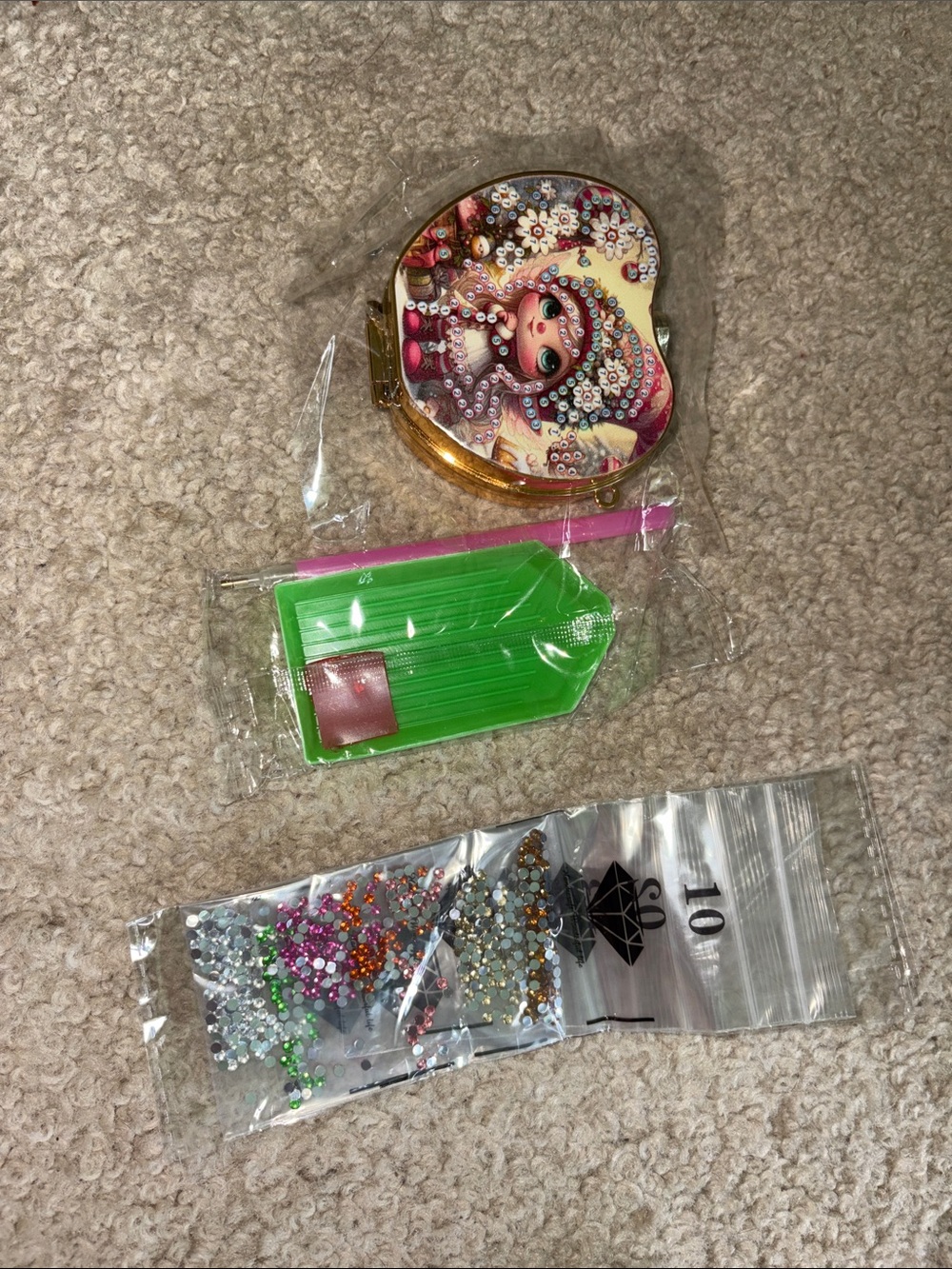 Diamond Painting Heart Shaped Bag